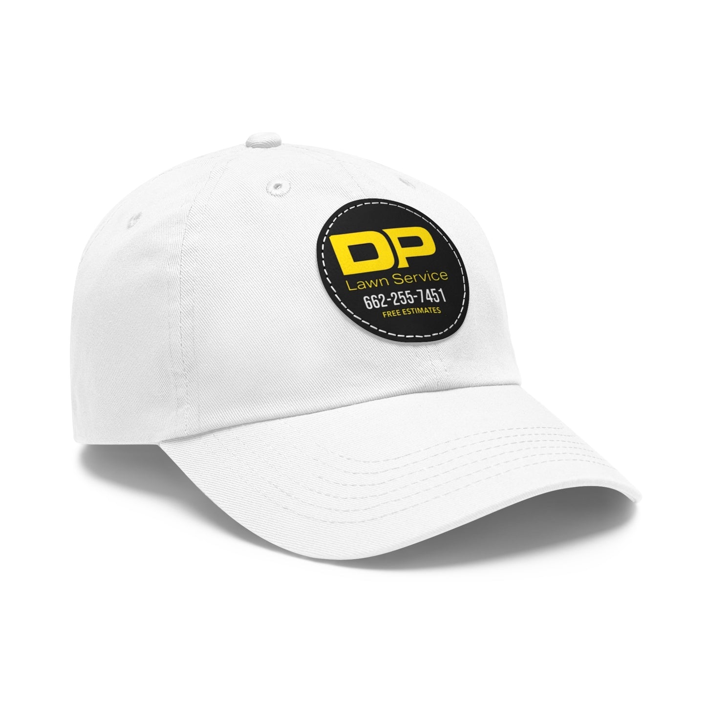 Dp work  Hat with Leather Patch (Round)