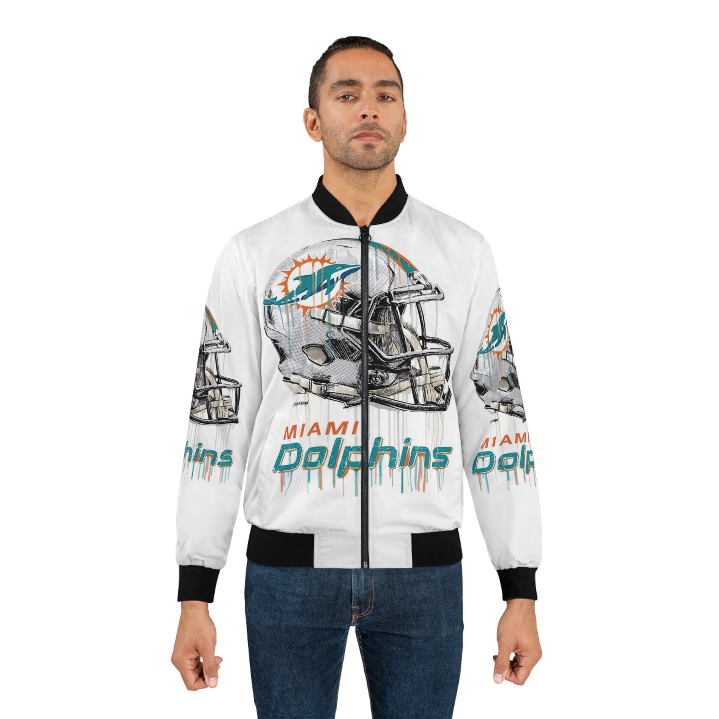 Miami Dolphin’s Men's Bomber Jacket (AOP)