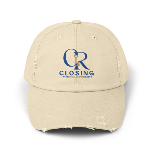 Closing with excellence Unisex Distressed Cap