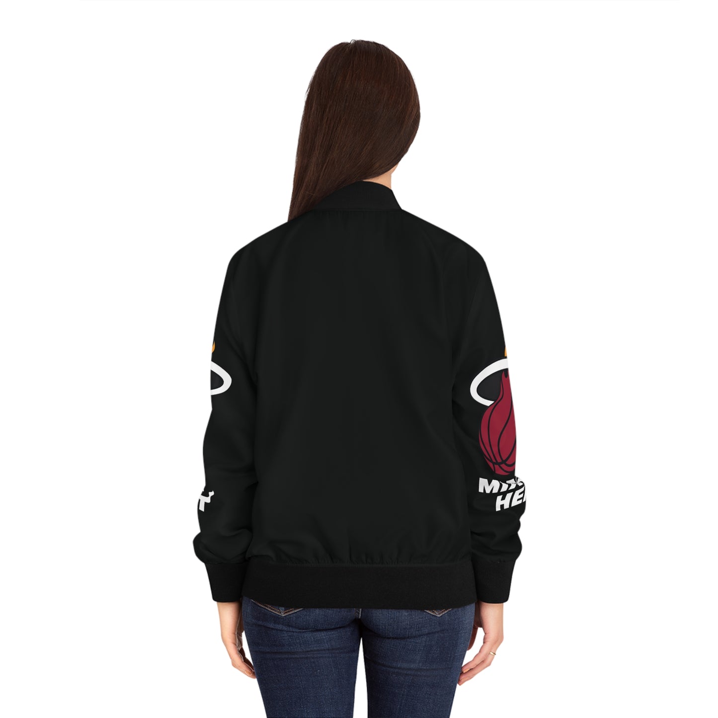 Woman Miami heat jacket